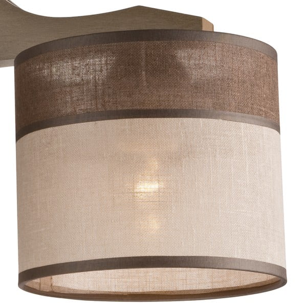 Tmavě hnědé stropní svítidlo s textilním stínidlem ø 16 cm Andrea – LAMKUR-image-4