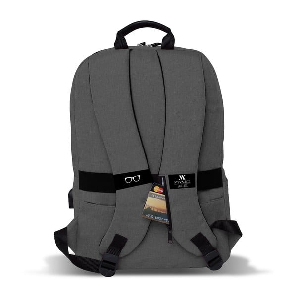 Šedý batoh s USB portem My Valice GALAXY Smart Bag-image-1