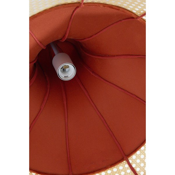 Oranžové závěsné svítidlo s textilním stínidlem ø 50 cm Mizia – Light & Living-image-1