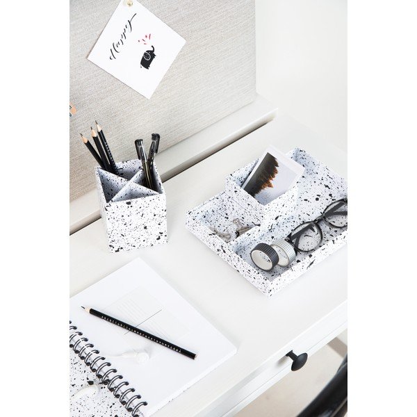 4dílný černo-bílý stolní organizér Bigso Box of Sweden Lena-image-3