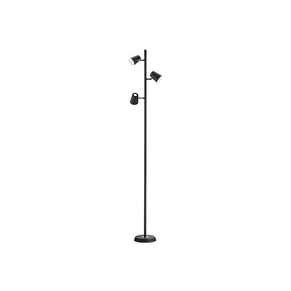 Černá stojací LED lampa Trio Narcos, výška 1,54 m