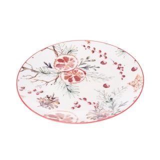 Bílý porcelánový talíř Dakls, ø 19,1 cm