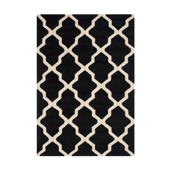 Černý vlněný koberec Safavieh Ava, 121 x 182 cm
