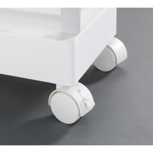 Bílý plastový pojízdný regál 45x80 cm Mino – Wenko-image-1