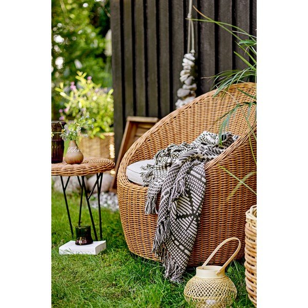 Kulatý odkládací stolek z umělého ratanu ø 46 cm Roccas – Bloomingville-image-1