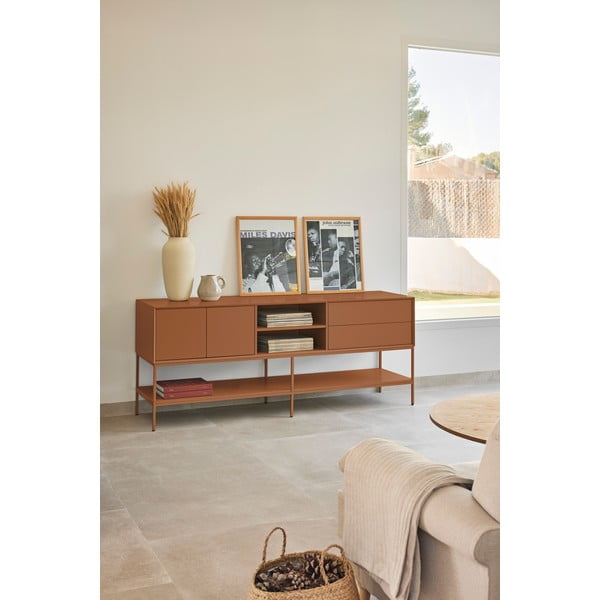 Černý TV stolek 175x74x45 cm Platt – Teulat-image-1