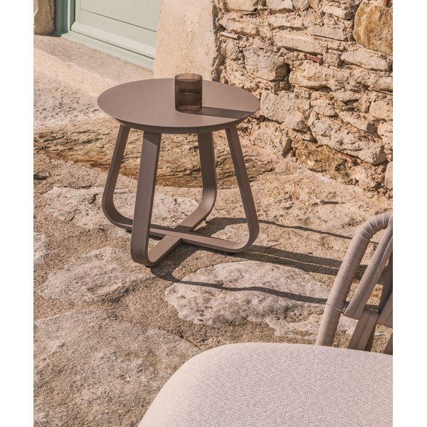 Kovový kulatý zahradní stolek ø 48 cm Tamaris – Kave Home-image-3