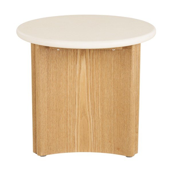Kulatý odkládací stolek s betonovou deskou ø 50 cm Motril – House Nordic-image-3