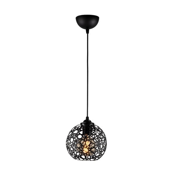 Černé závěsné svítidlo s kovovým stínidlem ø 17 cm Fellini – Opviq lights