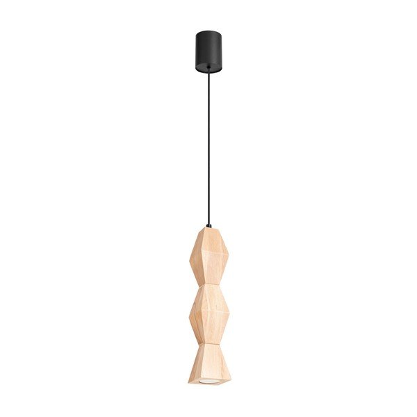 Závěsné svítidlo z bukového dřeva v přírodní barvě ø 8 cm Cubo – Sollux