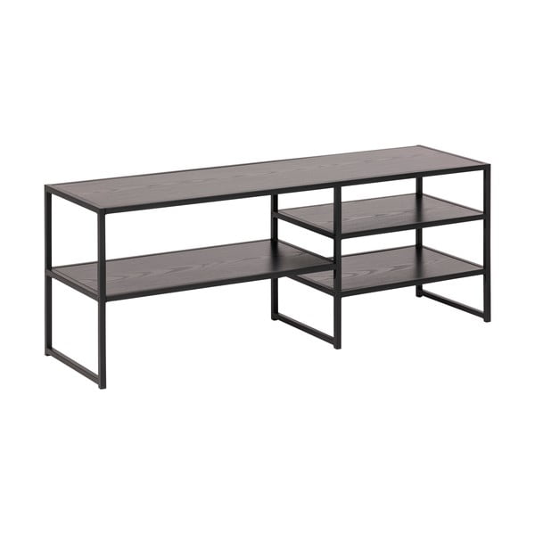 Černý TV stolek v dekoru jasanu 120x46 cm Seaford - Actona-image-2