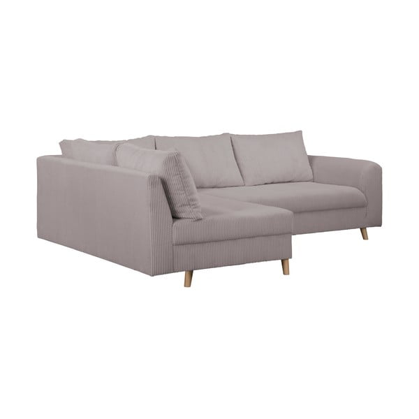 Šedá manšestrová rohová pohovka (levý roh) Ariella – Ropez-image-3