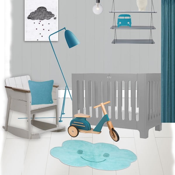 Dětský modrý koberec Nattiot Nimbus, 75 x 115 cm-image-3