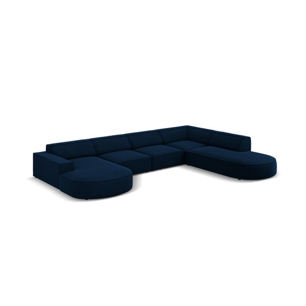 Modrá sametová rohová pohovka (pravý roh) Jodie - Micadoni Home-image-3