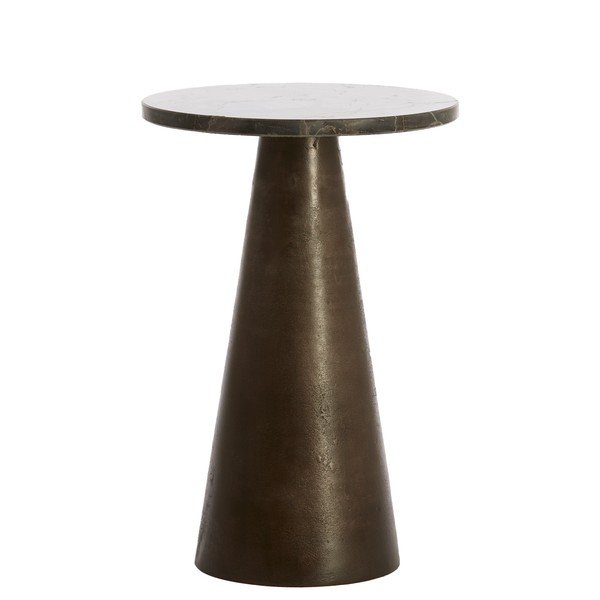 Kulatý odkládací stolek s mramorovou deskou  ø 29 cm Ynez – Light & Living