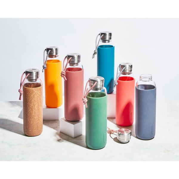 Skleněná láhev na vodu s béžovým silikonovým obalem Black + Blum G-Bottle, 600 ml-image-3