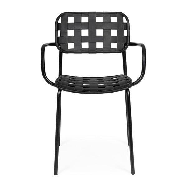 Černé kovové zahradní židle v sadě 4 ks Clover   – Bizzotto-image-1