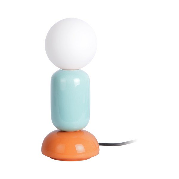 Keramická stolní lampa v mentolové barvě/oranžová (výška 27 cm) Firenze Tube – Leitmotiv