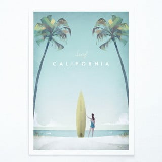 Plakát Travelposter California, 30 x 40 cm
