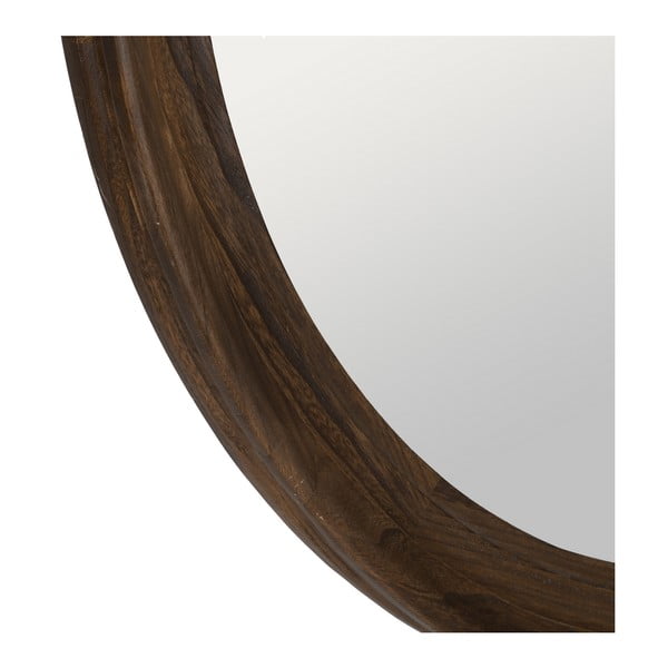 Nástěnné zrcadlo s dřevěným rámem ø 110,5 cm Paula – Ixia-image-2