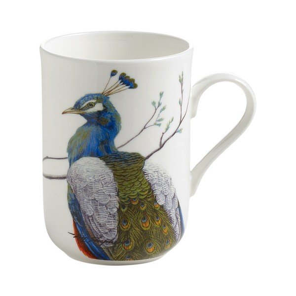 Hrnek z kostního porcelánu Maxwell & Williams Birds Peacocks, 330 ml