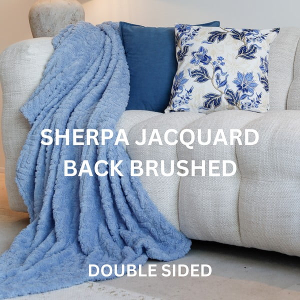 Modrá deka z mikroplyše 150x200 cm Rena – Tiseco Home Studio-image-3