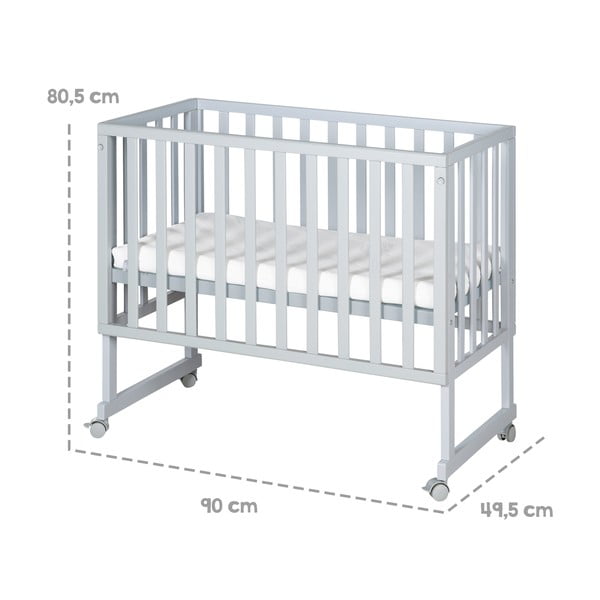 Šedá postýlka 90x45 cm – Roba-image-4