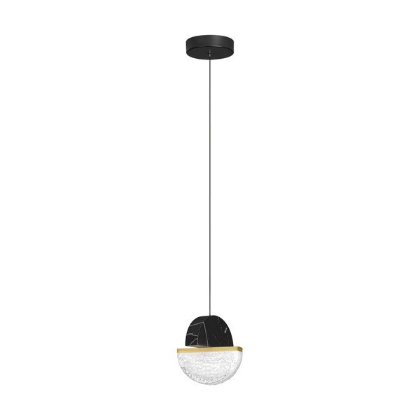 Černé kovové LED stmívatelné závěsné svítidlo ø 16 cm Dorin – Nova Luce