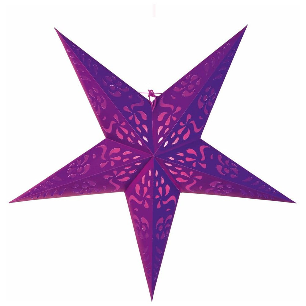Závěsná dekorativní hvězda Five Purple, 60 cm