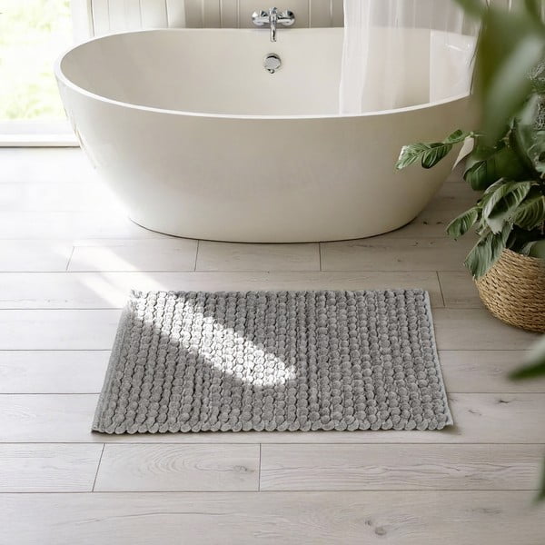 Šedá textilní koupelnová předložka 50x80 cm Solivo – Wenko-image-1