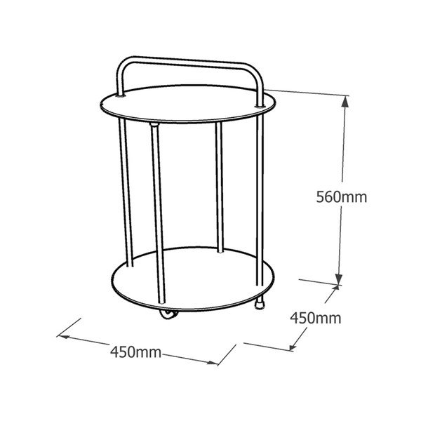 Kovový kulatý zahradní odkládací stolek ø 45 cm Plip – Ezeis-image-4