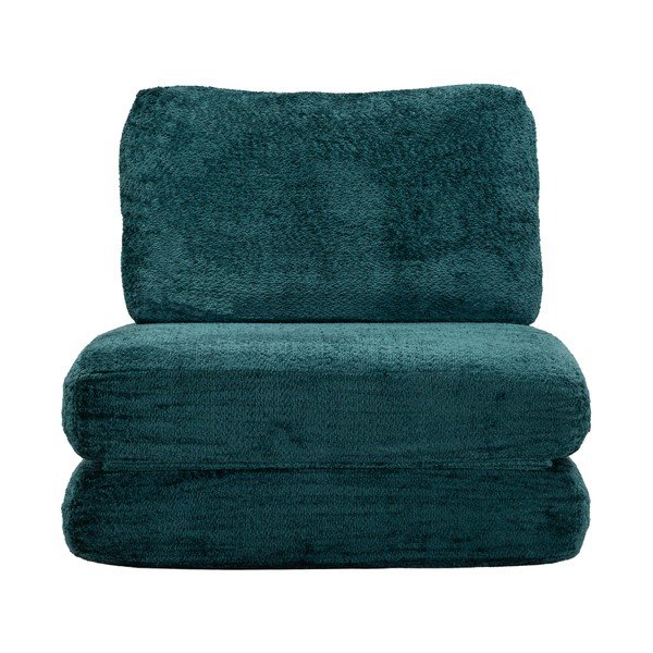 Zelenomodré rozkládací křeslo z textilie bouclé Faster – Mauro Ferretti-image-2