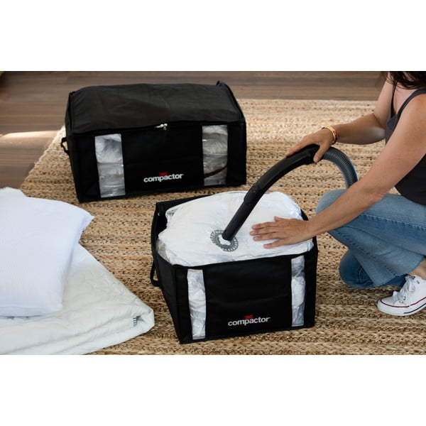 Černý úložný box na oblečení Compactor XXL Black Edition 3D Medium, 125 l-image-1