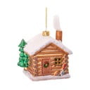 Skleněná ručně vyrobená vánoční ozdoba 10 cm Christmas Cabin – Sass & Belle