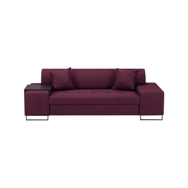 Fialová pohovka s nohami v černé barvě Cosmopolitan Design Orlando, 220 cm