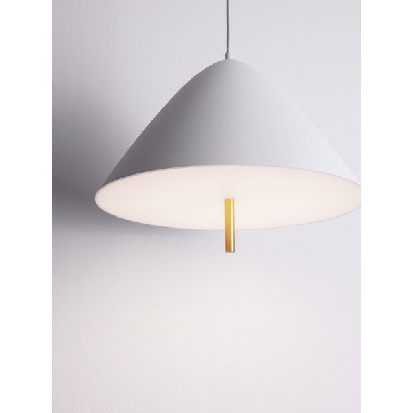 Bílé kovové LED závěsné svítidlo s kovovým stínidlem ø 40 cm Oros – Nova Luce-image-1