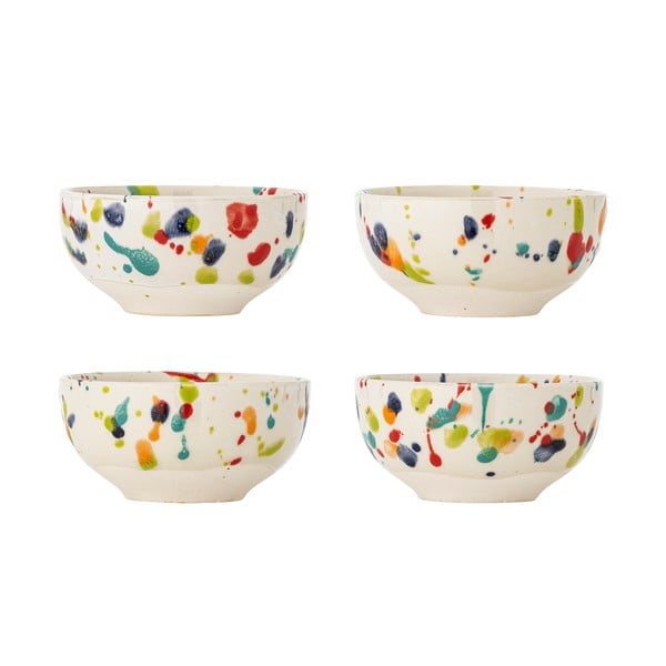 Krémové misky v sadě 4 ks z kameniny 300 ml Freckles – Bloomingville