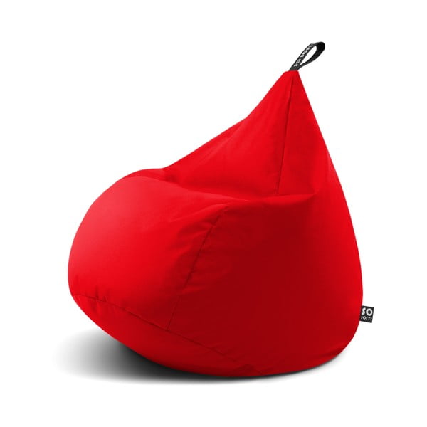 Červený dětský sedací vak Drop M – So Soft?