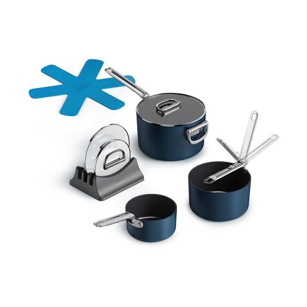 Hrnce v sadě 3 ks s pokličkou/s keramickým povrchem na indukci Space – Joseph Joseph