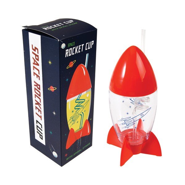 Lahev s brčkem ve tvaru rakety Rex London Space Age