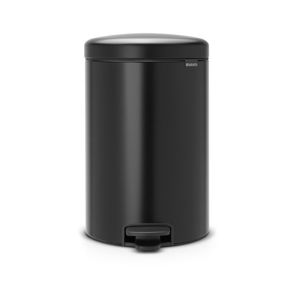 Matně černý nášlapný ocelový odpadkový koš 20 l NewIcon – Brabantia
