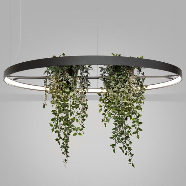 Černé hliníkové LED závěsné svítidlo ø 110 cm RIO – Thoro-image-4