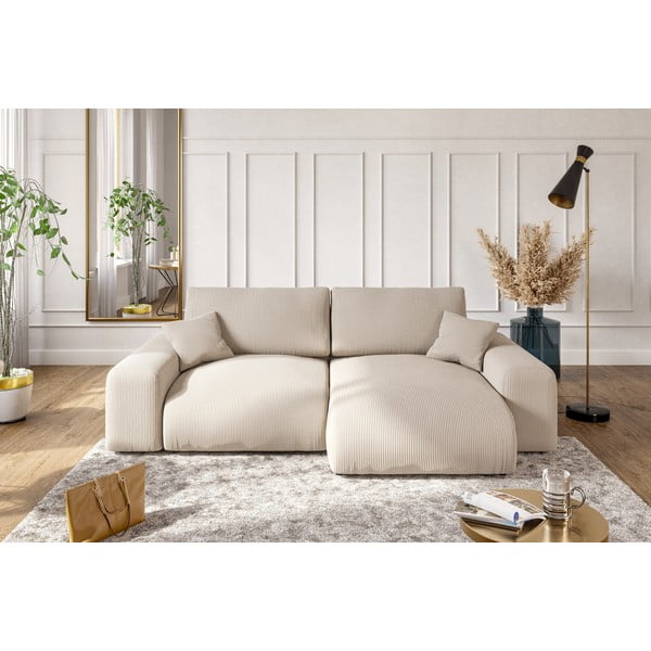 Béžová manšestrová rohová pohovka (variabilní) Justin – Ropez-image-4