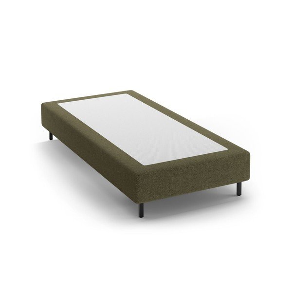 Zelená čalouněná jednolůžková postel bez čela 90x200 cm Whale – Micadoni 