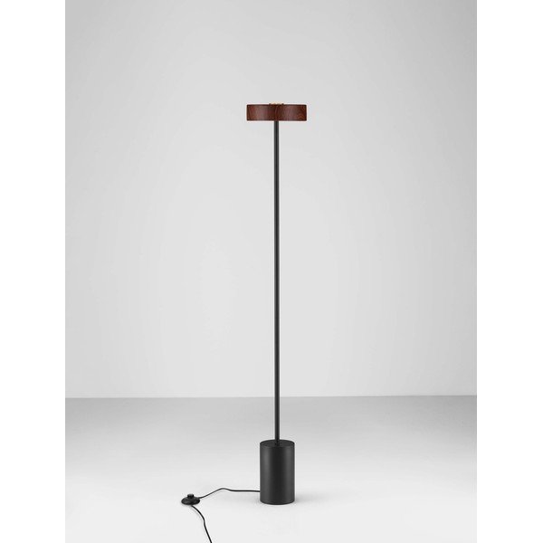 Černá/v tmavě přírodní barvě kovová LED stojací lampa (výška 135 cm) Thea – Nova Luce-image-3