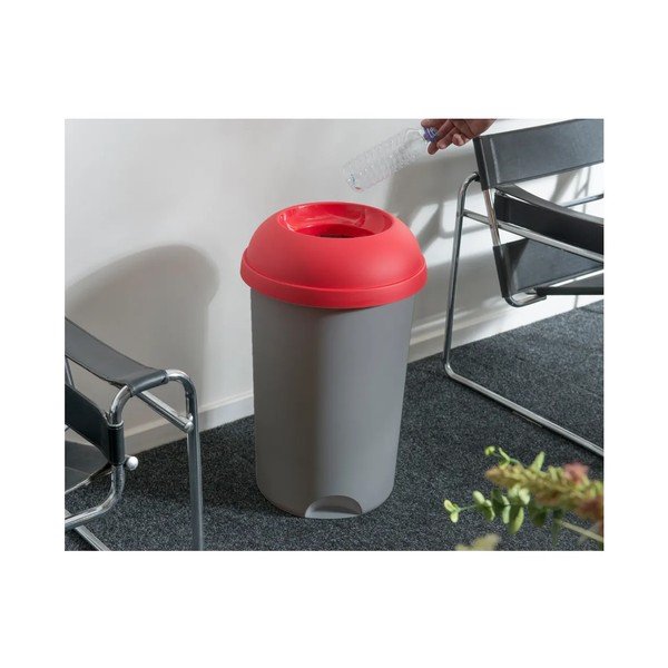 Červené plastové víko na odpadkový koš na tříděný odpad – Addis-image-1