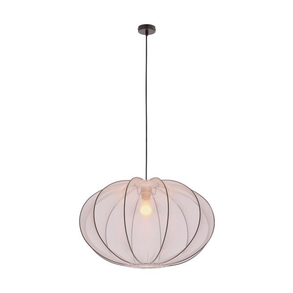 Bílé závěsné svítidlo s textilním stínidlem ø 60 cm Mellow – Candellux Lighting-image-3