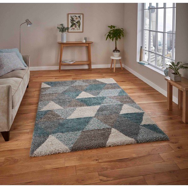 Šedo-modrý koberec Think Rugs Royal Nomadic Grey &Teal, 120 x 170 cm-image-1