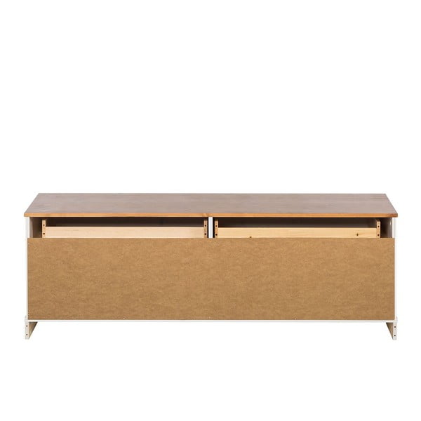 Bílý TV stolek z borovicového dřeva 137x47 cm Anita – Støraa-image-4