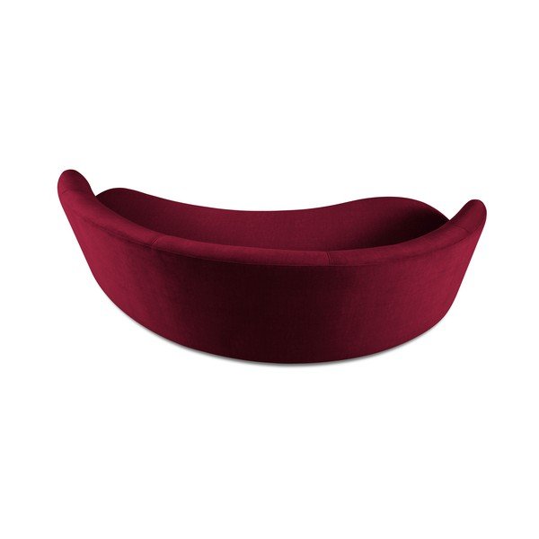 Bordová sametová asymetrická pohovka Mazzini Sofas Debbie, levá-image-3